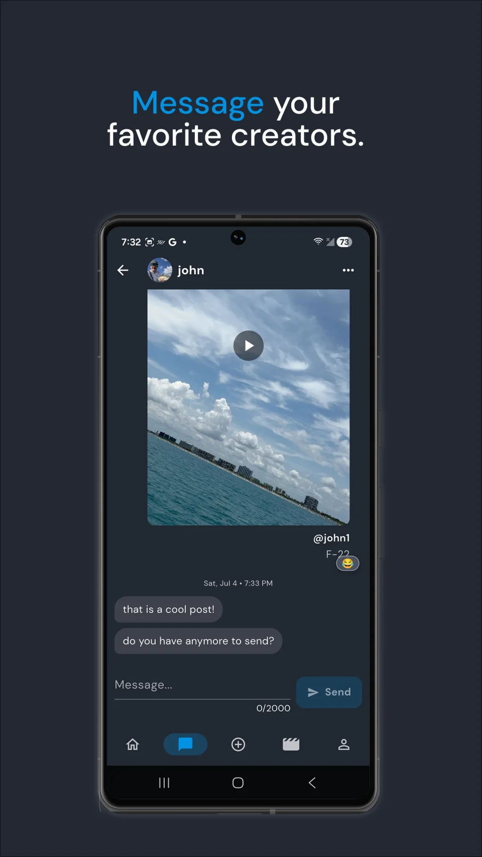 A direct-message conversation in Sonboa on Android